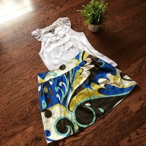 Geometric Patterned Skirt SK09